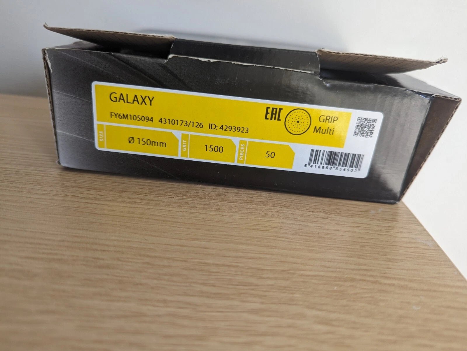 Mirka Galaxy 150mm 6" Grip Multifit Pack Of 50. 1500 grit