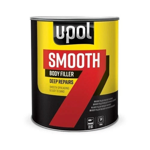 U-Pol Smooth 7 Body Filler 3 Litre Deep Repairs Grey Filling Spreading Body Car